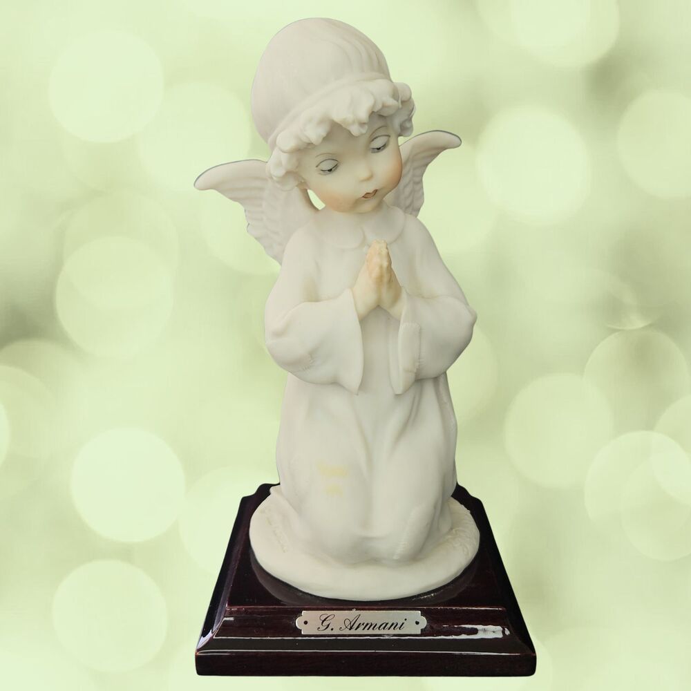 Giuseppe Armani 'Knelt Little Angel' VTG 1983 Porcelain Figurine Made in Italy